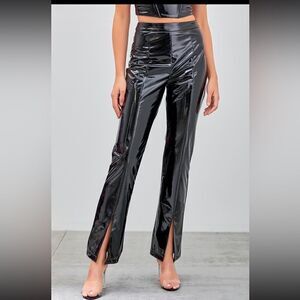 Do + Be new, black latex effect pants, DO+BE boutique brand